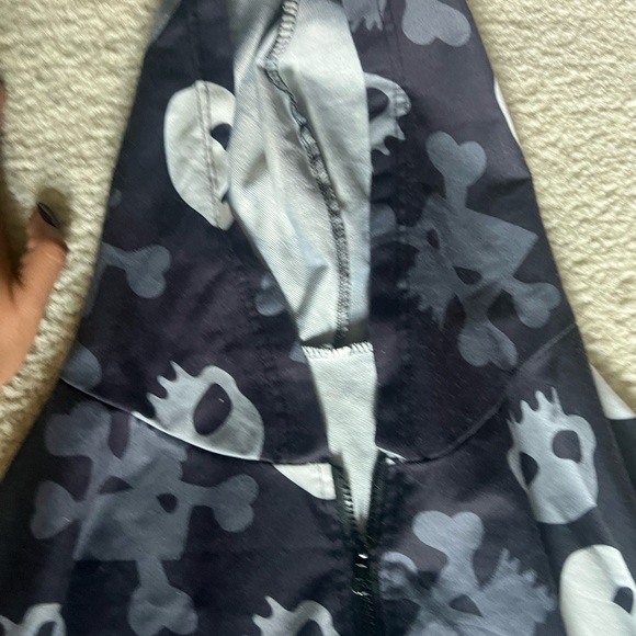 Skull Print Jean Jacket - Black & White - Picture 2 of 2